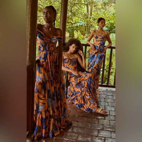 Andres Otalora Exclusive Magdalena Pleated Chiffon Maxi Dress - Picture 5 of 5